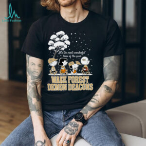 Peanuts Wake Forest Demon Deacons Winter It's The Most Wonderful Time Of The Year T Shirt