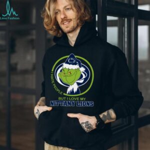 Penn State Nittany Lions Grinch Christmas T Shirt Hates People But Loves Football