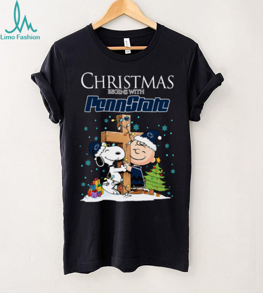 Penn State Nittany Lions Snoopy Christmas Shirt Charlie Brown Holiday Football Tee
