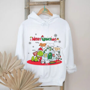 Personalized Merry Grinchmas Shirt, Custom Grinch Christmas T Shirt with Dogs and Family Names, Funny Holiday Gift