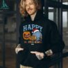 Funny HalloThanksMas UConn Huskies Shirt, Personalized Holiday Tee with Pumpkin Football Santa Hat, NCAA Fan Gift for Halloween Thanksgiving Christmas
