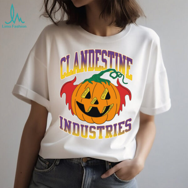 Pete Wentz Brand Clandestine Industries Bat Pumpkin Halloween Shirt