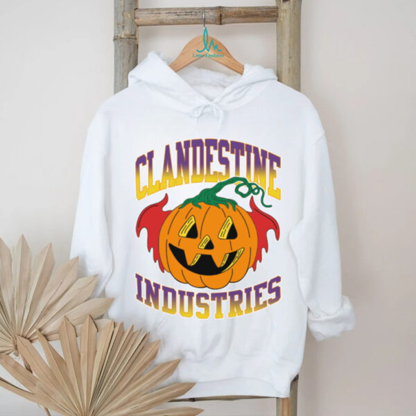 Pete Wentz Brand Clandestine Industries Bat Pumpkin Halloween Shirt