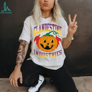 Pete Wentz Brand Clandestine Industries Bat Pumpkin Halloween Shirt
