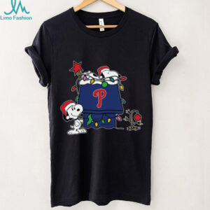 Philadelphia Phillies Christmas Snoopy Doghouse T Shirt