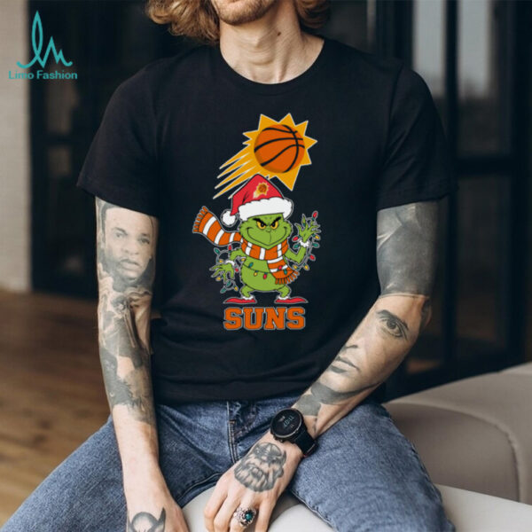 Phoenix Suns Christmas Grinch Santa Hat Holiday 2025 TShirt