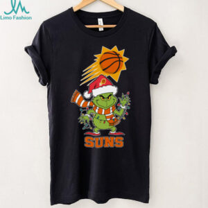 Phoenix Suns Christmas Grinch Santa Hat Holiday 2025 TShirt