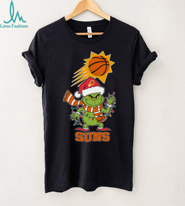 Phoenix Suns Christmas Grinch Santa Hat Holiday 2025 TShirt