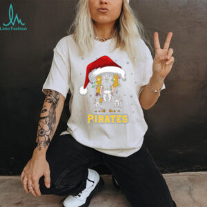 Pittsburgh Pirates Custom Santa Christmas Lights Family Tee – Personalized MLB Fan Shirt – Holiday Baseball Gift for Kids & Adults