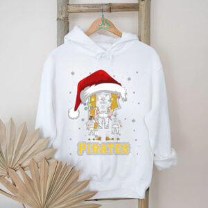 Pittsburgh Pirates Custom Santa Christmas Lights Family Tee – Personalized MLB Fan Shirt – Holiday Baseball Gift for Kids & Adults