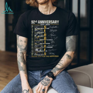Pittsburgh Steelers 92nd Anniversary Thank You For The Memories T Shirt 1933 2025 Official Fan Gear