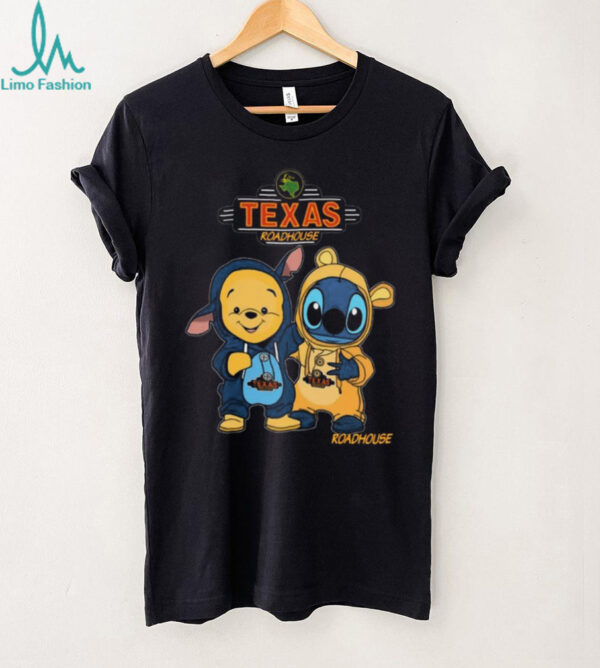 Pooh and Stitch Texas Roadhouse Mashup T Shirt