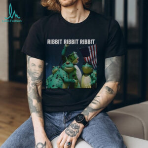Portland frog ribbit ribbit ribbit resist American flag frog gift shirt