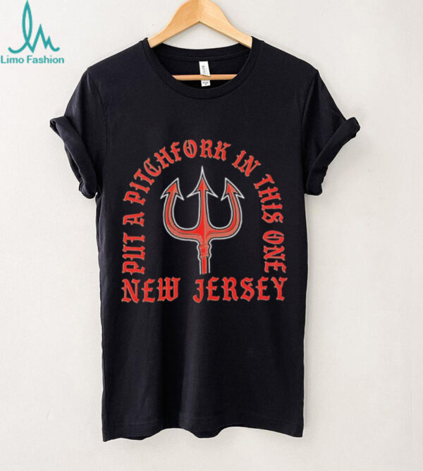 Put a Pitchfork in this one new jersey logo shirt