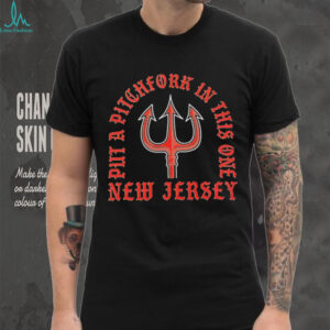 Put a Pitchfork in this one new jersey logo shirt
