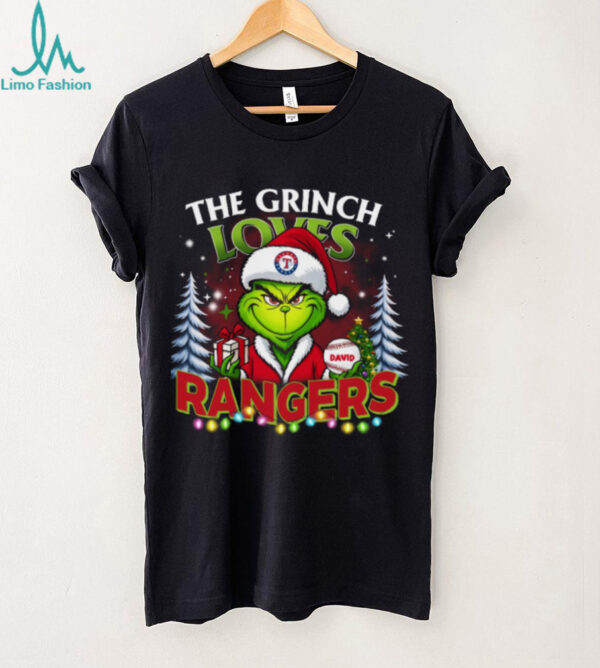 Rangers Grinch Tee – MLB Family Christmas Shirt