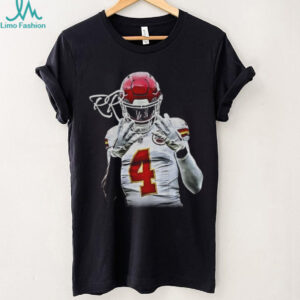 Rashee Rice posing Kansas City Chiefs Football NFL Game Day 2025 signature shirt