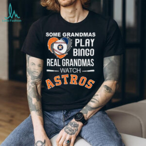 Real Grandmas Watch Houston Astros Baseball Diamond Heart Shirt