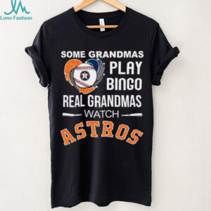 Real Grandmas Watch Houston Astros Baseball Diamond Heart Shirt