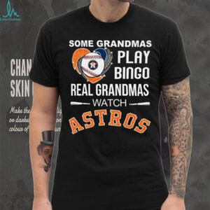 Real Grandmas Watch Houston Astros Baseball Diamond Heart Shirt