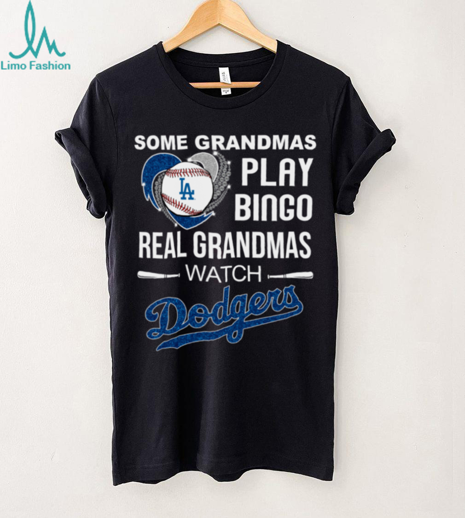 Real Grandmas Watch Los Angeles Dodgers Baseball Diamond Heart Shirt Real Grandmas Watch Los Angeles Dodgers Baseball Diamond Heart Shirt