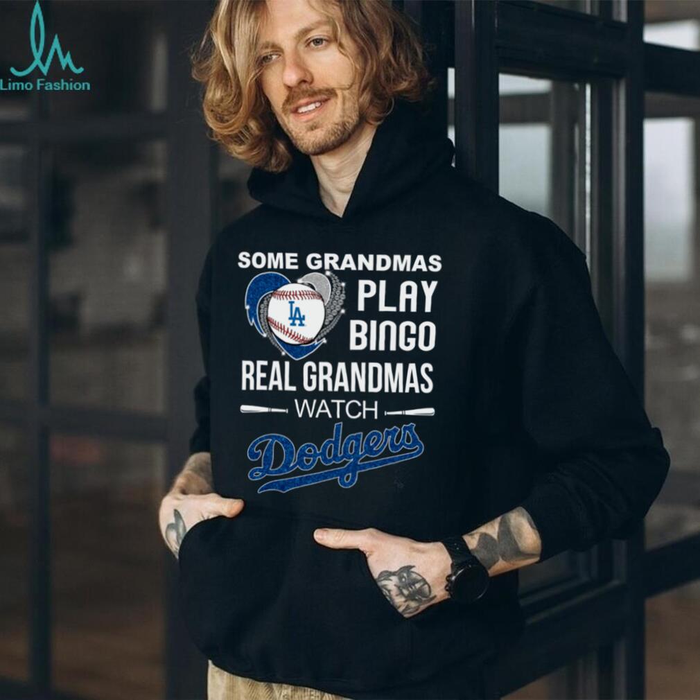 Real Grandmas Watch Los Angeles Dodgers Baseball Diamond Heart Shirt Real Grandmas Watch Los Angeles Dodgers Baseball Diamond Heart Shirt