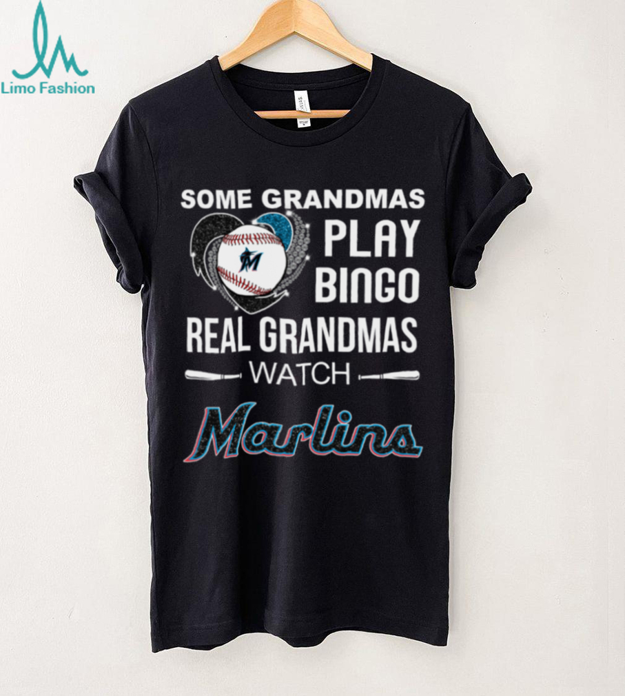 Real Grandmas Watch Miami Marlins Baseball Diamond Heart Shirt Real Grandmas Watch Miami Marlins Baseball Diamond Heart Shirt