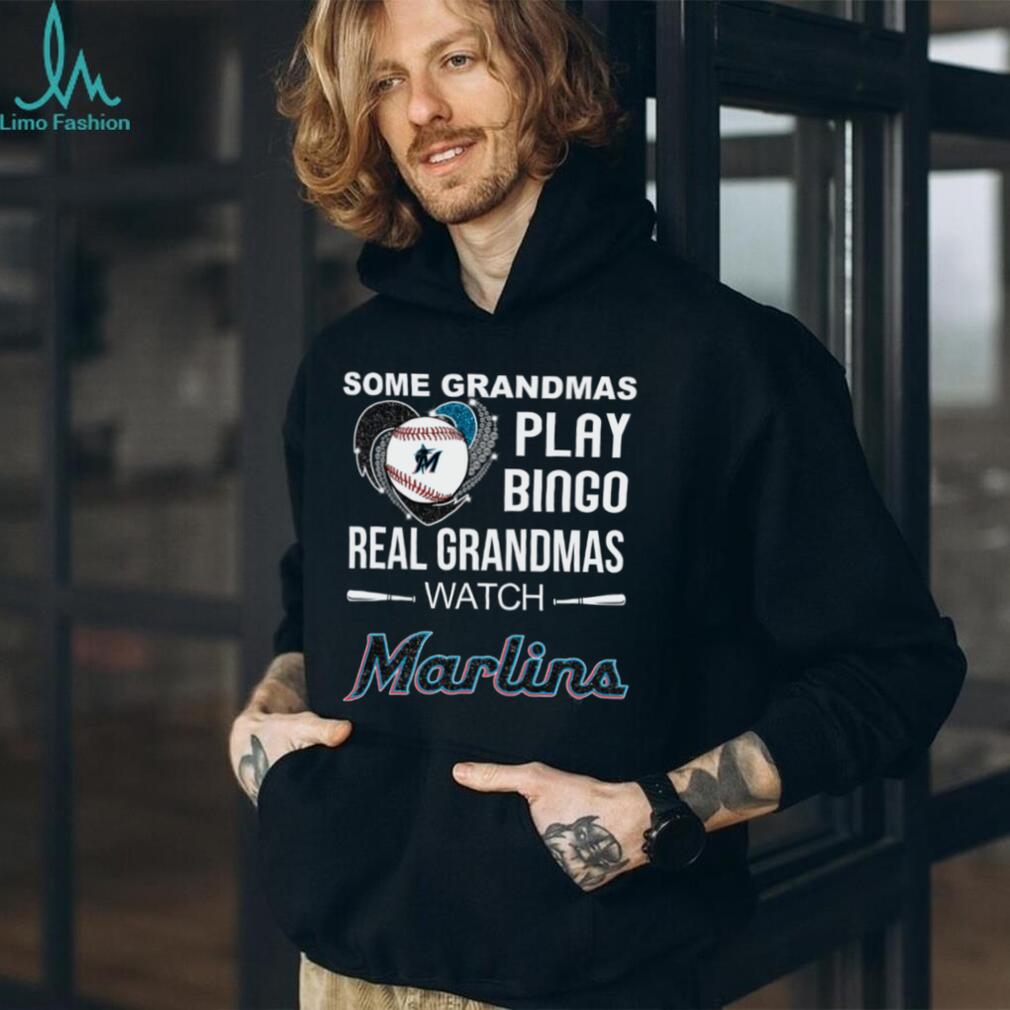 Real Grandmas Watch Miami Marlins Baseball Diamond Heart Shirt Real Grandmas Watch Miami Marlins Baseball Diamond Heart Shirt