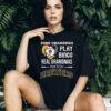 Real Grandmas Watch Los Angeles Dodgers Baseball Diamond Heart Shirt