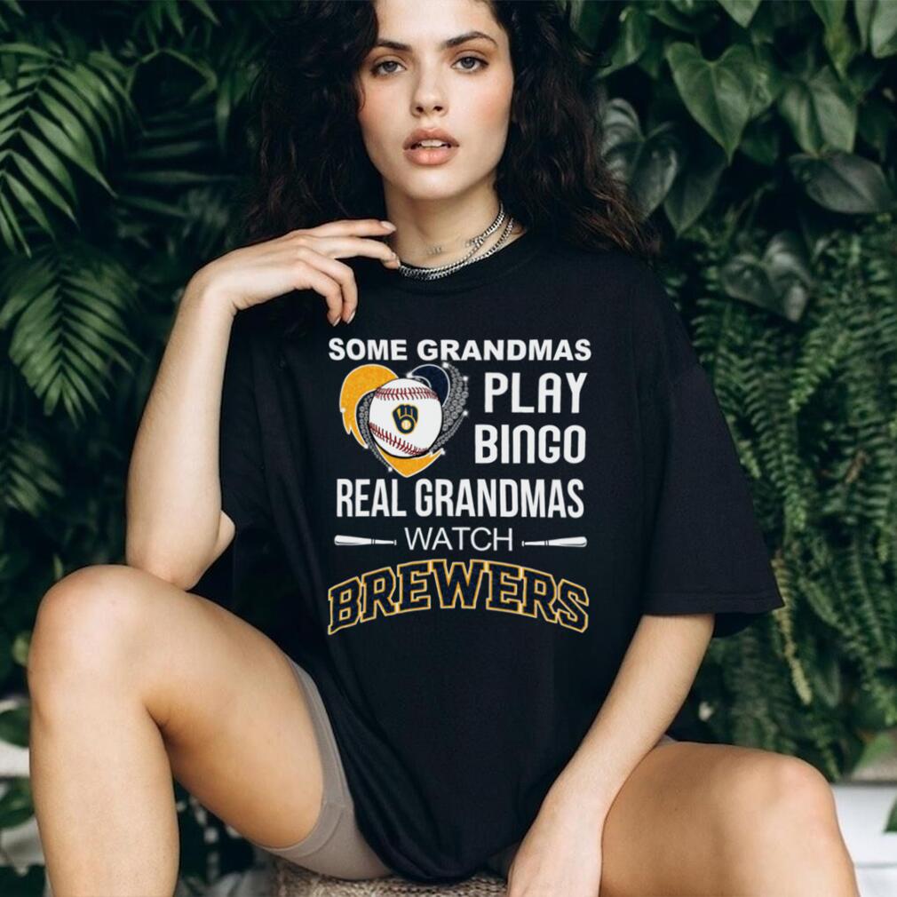 Real Grandmas Watch Milwaukee Brewers Baseball Diamond Heart Shirt Real Grandmas Watch Milwaukee Brewers Baseball Diamond Heart Shirt