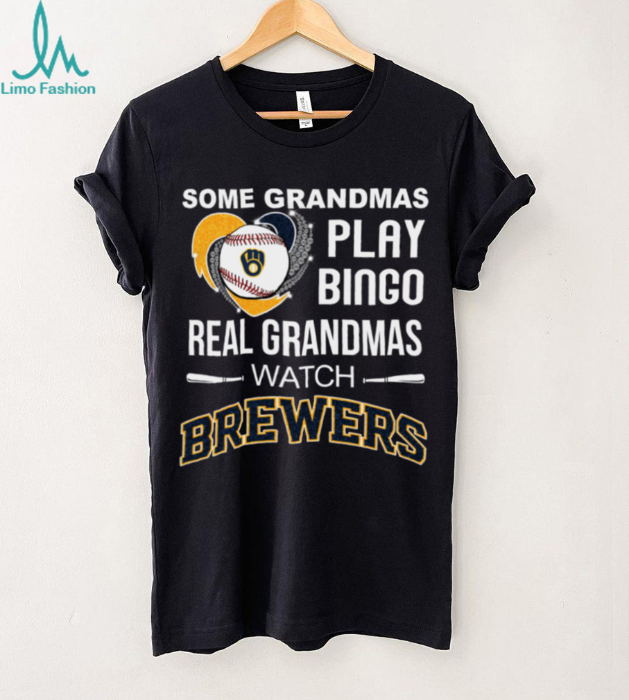 Real Grandmas Watch Milwaukee Brewers Baseball Diamond Heart Shirt Real Grandmas Watch Milwaukee Brewers Baseball Diamond Heart Shirt