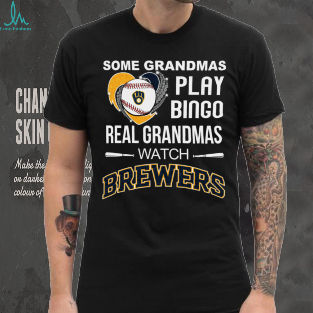 Real Grandmas Watch Milwaukee Brewers Baseball Diamond Heart Shirt Real Grandmas Watch Milwaukee Brewers Baseball Diamond Heart Shirt