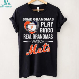 Real Grandmas Watch New York Mets Baseball Diamond Heart Shirt