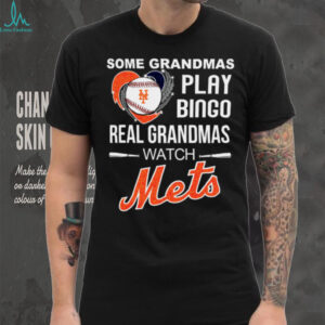 Real Grandmas Watch New York Mets Baseball Diamond Heart Shirt