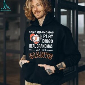 Real Grandmas Watch San Francisco Giants Baseball Diamond Heart Shirt