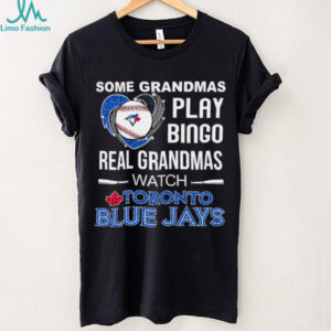 Real Grandmas Watch Toronto Blue Jays Baseball Diamond Heart Shirt