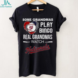 Real Grandmas Watch Washington Nationals Baseball Diamond Heart Shirt