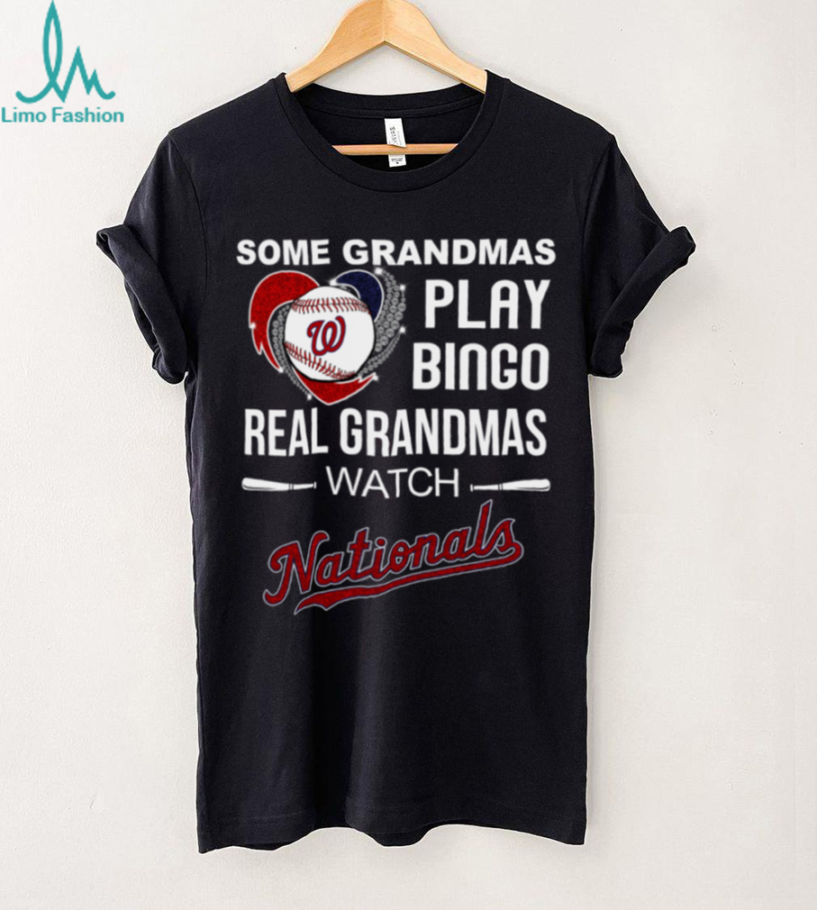 Real Grandmas Watch Washington Nationals Baseball Diamond Heart Shirt Real Grandmas Watch Washington Nationals Baseball Diamond Heart Shirt