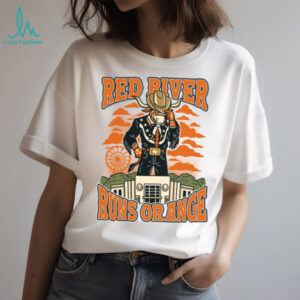 Red River Rivalry 2025 Texas Longhorns Runs Orange T Shirt Barstool Sports