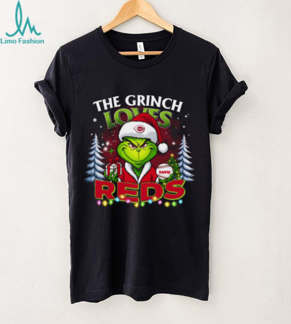 Reds Family Holiday Shirt – Grinch Custom Tee – Personalized MLB Christmas Gift