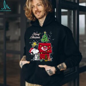 Reds Shop Merry Christmas With Snoopy Baby Cincinnati Reds T Shirt