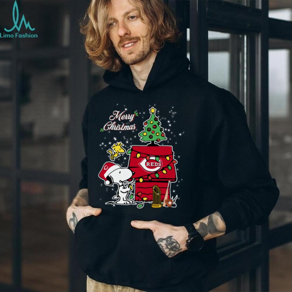 Reds Shop Merry Christmas With Snoopy Baby Cincinnati Reds T Shirt Reds Shop Merry Christmas With Snoopy Baby Cincinnati Reds T Shirt