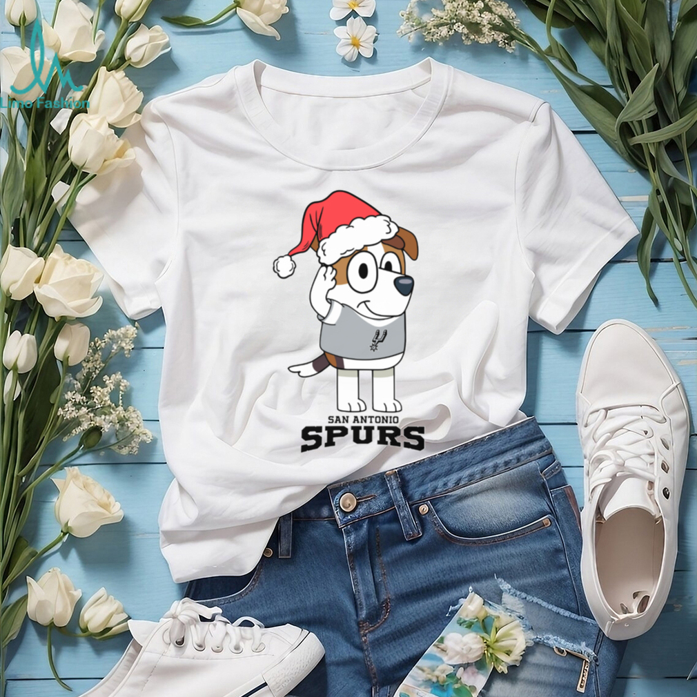 San Antonio Spurs Cute Bluey Jack Christmas Santa Shirt San Antonio Spurs Cute Bluey Jack Christmas Santa Shirt