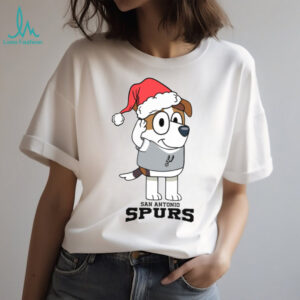 San Antonio Spurs Cute Bluey Jack Christmas Santa Shirt