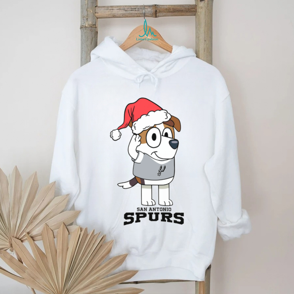 San Antonio Spurs Cute Bluey Jack Christmas Santa Shirt San Antonio Spurs Cute Bluey Jack Christmas Santa Shirt