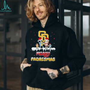 San Diego Padres Bluey Family Christmas Tee – Custom MLB Fan Shirt – Personalized Holiday Baseball Gift for Matching Families