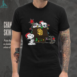 San Diego Padres Christmas Snoopy Doghouse T Shirt