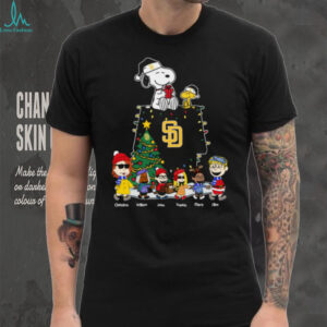 San Diego Padres Custom Christmas Shirt – Peanuts Style MLB Tee Gift For Kids, Fans & Winter Family Vibes