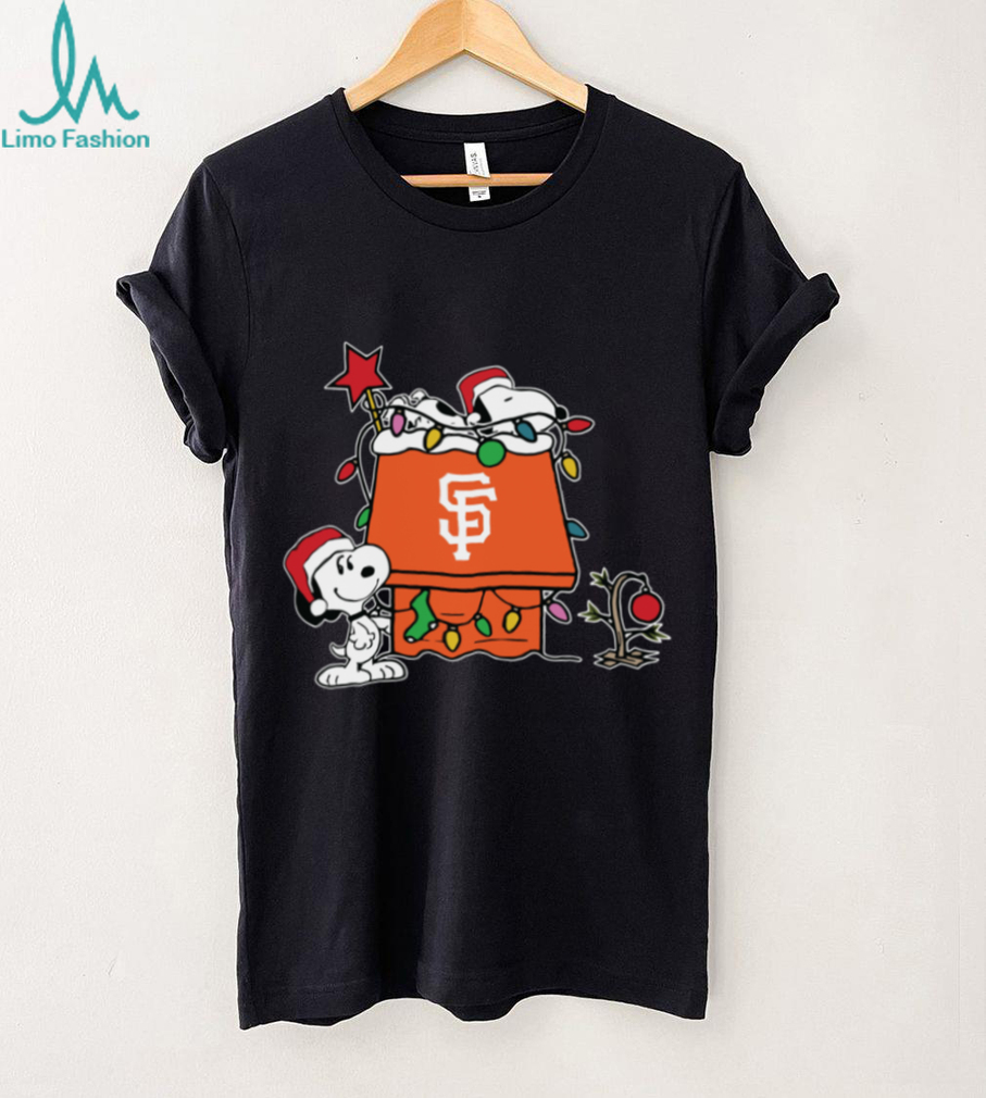 San Francisco Giants Christmas Snoopy Doghouse T Shirt San Francisco Giants Christmas Snoopy Doghouse T Shirt