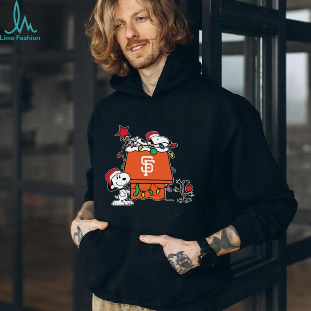 San Francisco Giants Christmas Snoopy Doghouse T Shirt San Francisco Giants Christmas Snoopy Doghouse T Shirt